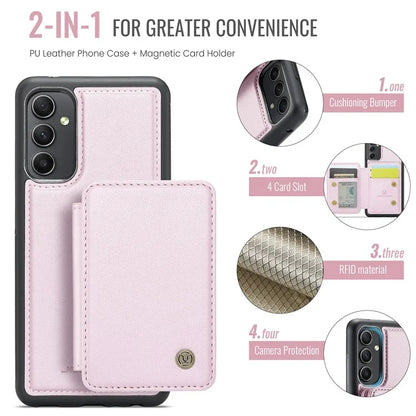 JEEHOOD J05 For Samsung Galaxy A34 5G Case Card Holder Kickstand Leather+TPU Phone Cover