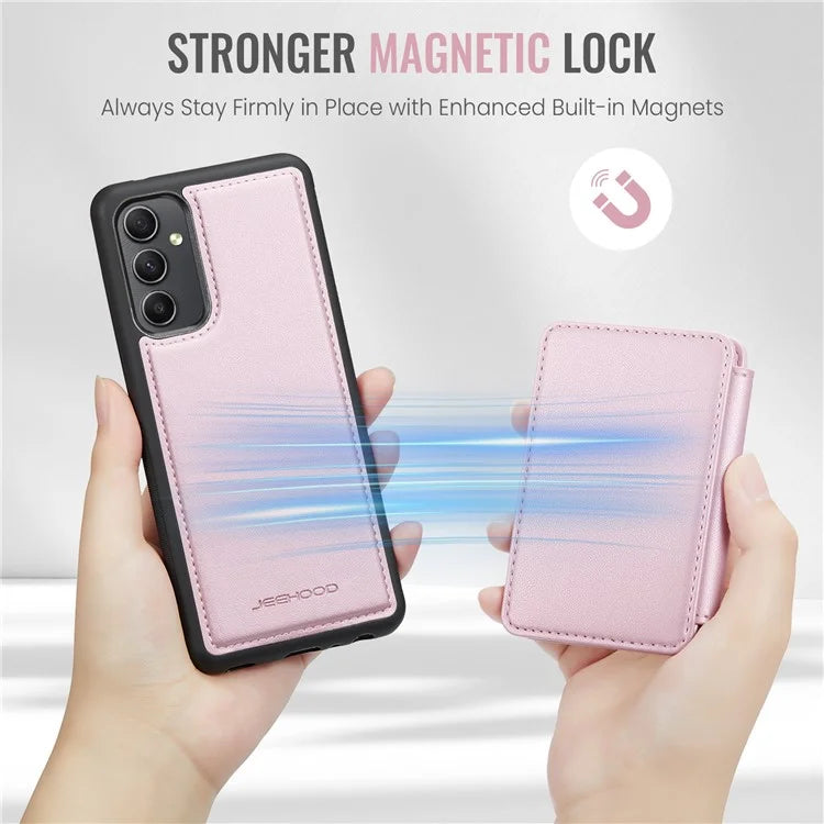 JEEHOOD J05 For Samsung Galaxy A34 5G Case Card Holder Kickstand Leather+TPU Phone Cover