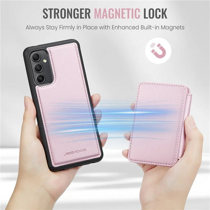 JEEHOOD J05 For Samsung Galaxy A34 5G Case Card Holder Kickstand Leather+TPU Phone Cover