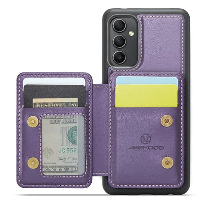JEEHOOD J05 For Samsung Galaxy A34 5G Case Card Holder Kickstand Leather+TPU Phone Cover
