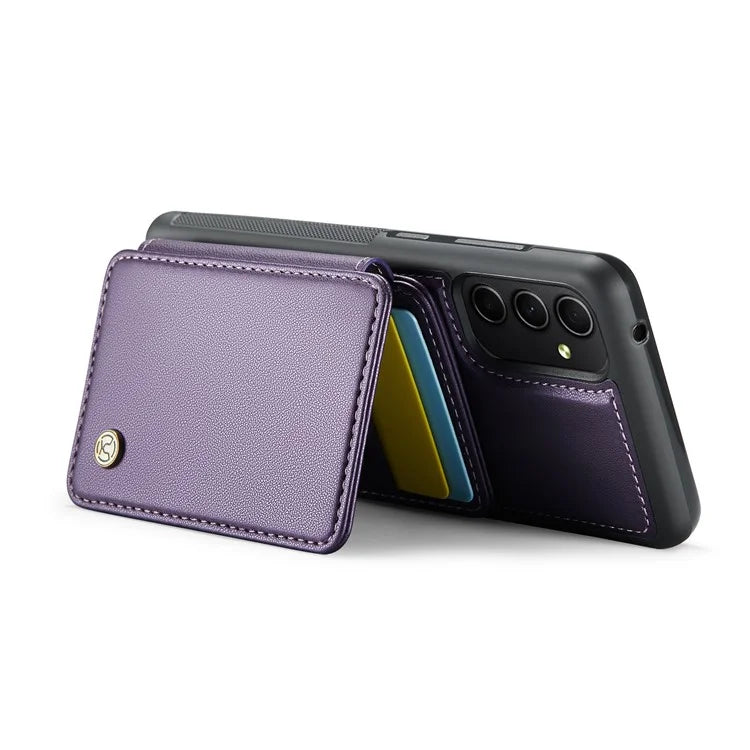 JEEHOOD J05 For Samsung Galaxy A34 5G Case Card Holder Kickstand Leather+TPU Phone Cover