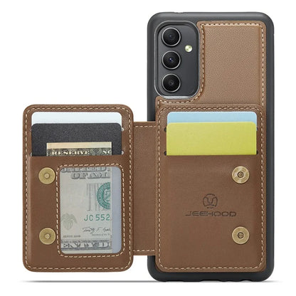 JEEHOOD J05 For Samsung Galaxy A34 5G Case Card Holder Kickstand Leather+TPU Phone Cover