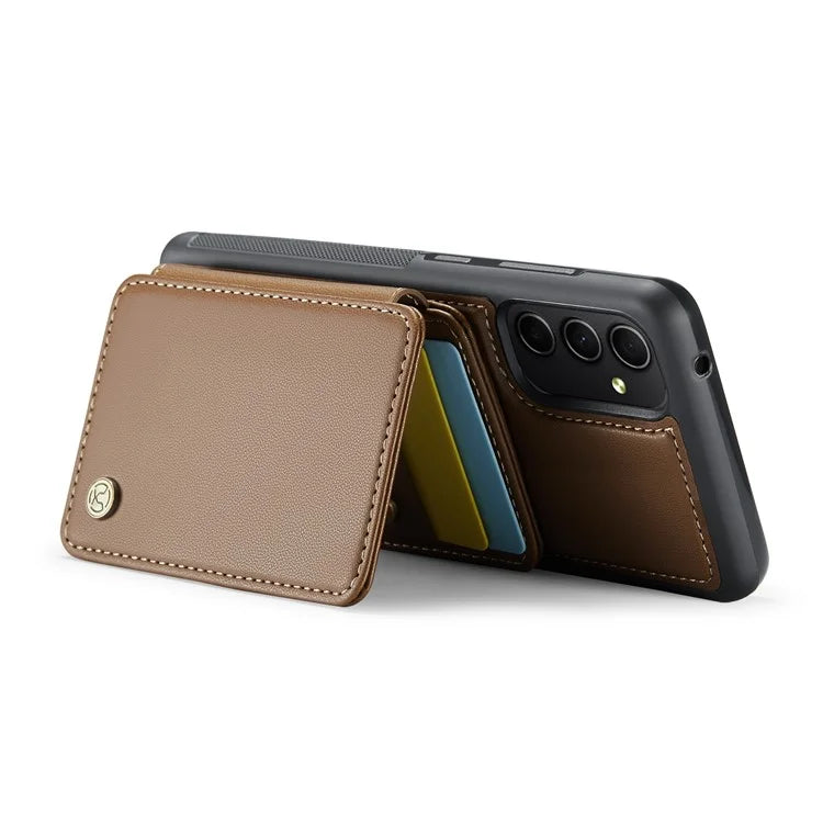 JEEHOOD J05 For Samsung Galaxy A34 5G Case Card Holder Kickstand Leather+TPU Phone Cover