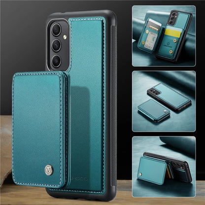 JEEHOOD J05 For Samsung Galaxy A34 5G Case Card Holder Kickstand Leather+TPU Phone Cover