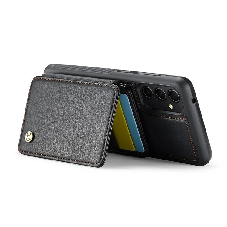 JEEHOOD J05 For Samsung Galaxy A34 5G Case Card Holder Kickstand Leather+TPU Phone Cover