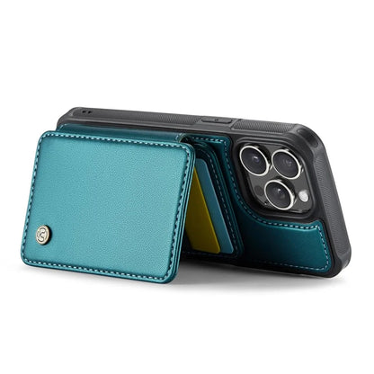 JEEHOOD J05 For iPhone 16 Pro Max Case Card Holder Kickstand Leather+TPU Phone Cover