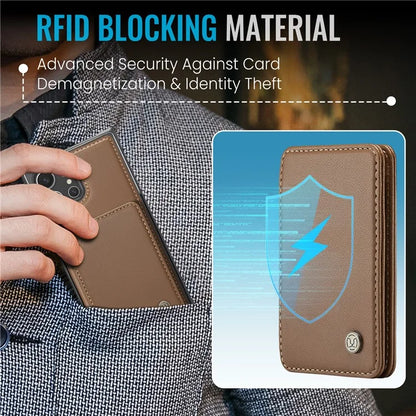 JEEHOOD J05 For Samsung Galaxy S23 Ultra Case Card Holder Kickstand Leather+TPU Phone Cover