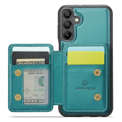 JEEHOOD J05 For Samsung Galaxy A15 4G / 5G Case Card Holder Kickstand Leather+TPU Phone Cover
