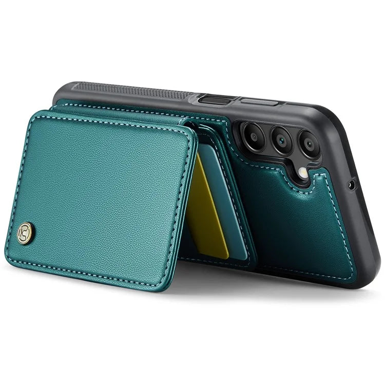 JEEHOOD J05 For Samsung Galaxy A15 4G / 5G Case Card Holder Kickstand Leather+TPU Phone Cover