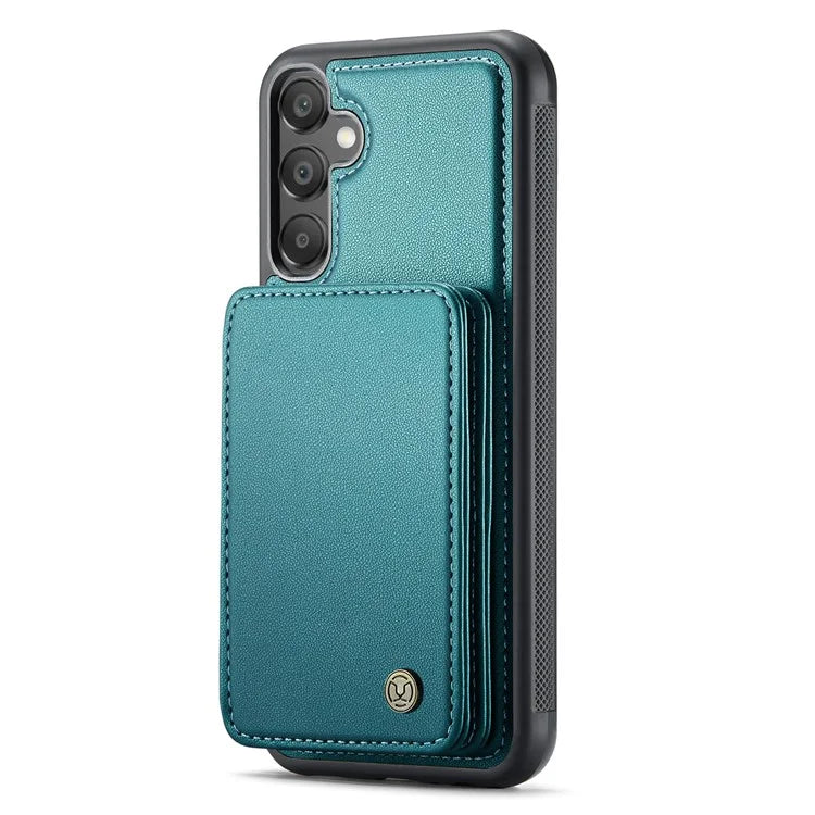 JEEHOOD J05 For Samsung Galaxy A15 4G / 5G Case Card Holder Kickstand Leather+TPU Phone Cover