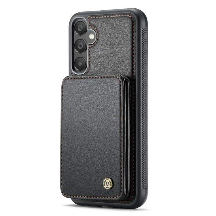 JEEHOOD J05 For Samsung Galaxy A15 4G / 5G Case Card Holder Kickstand Leather+TPU Phone Cover
