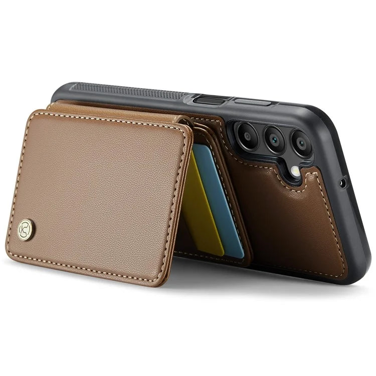 JEEHOOD J05 For Samsung Galaxy A15 4G / 5G Case Card Holder Kickstand Leather+TPU Phone Cover