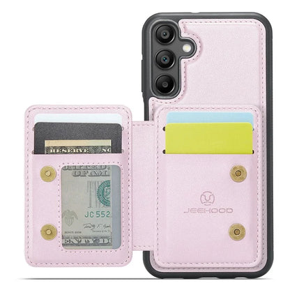 JEEHOOD J05 For Samsung Galaxy A15 4G / 5G Case Card Holder Kickstand Leather+TPU Phone Cover