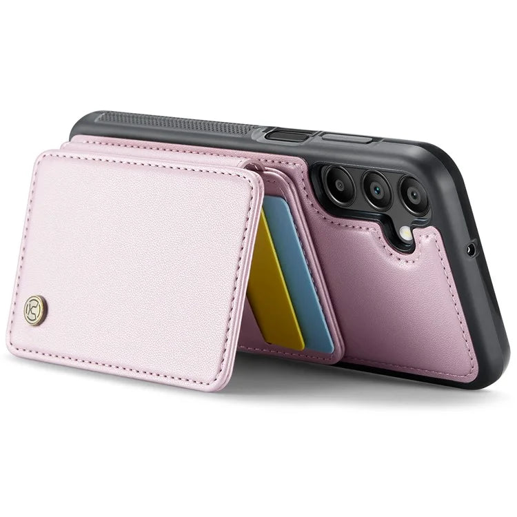 JEEHOOD J05 For Samsung Galaxy A15 4G / 5G Case Card Holder Kickstand Leather+TPU Phone Cover