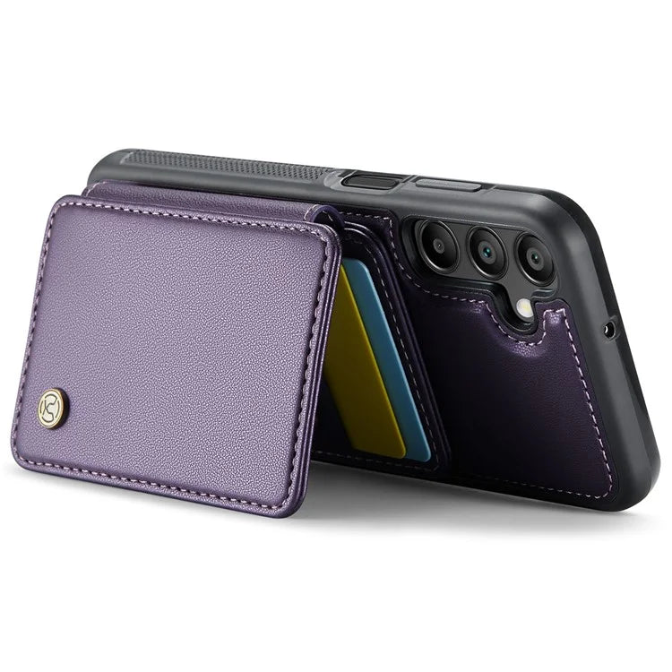 JEEHOOD J05 For Samsung Galaxy A15 4G / 5G Case Card Holder Kickstand Leather+TPU Phone Cover