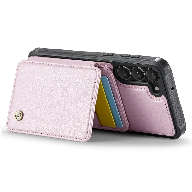 JEEHOOD J05 For Samsung Galaxy S23 Case Card Holder Kickstand Leather+TPU Phone Cover