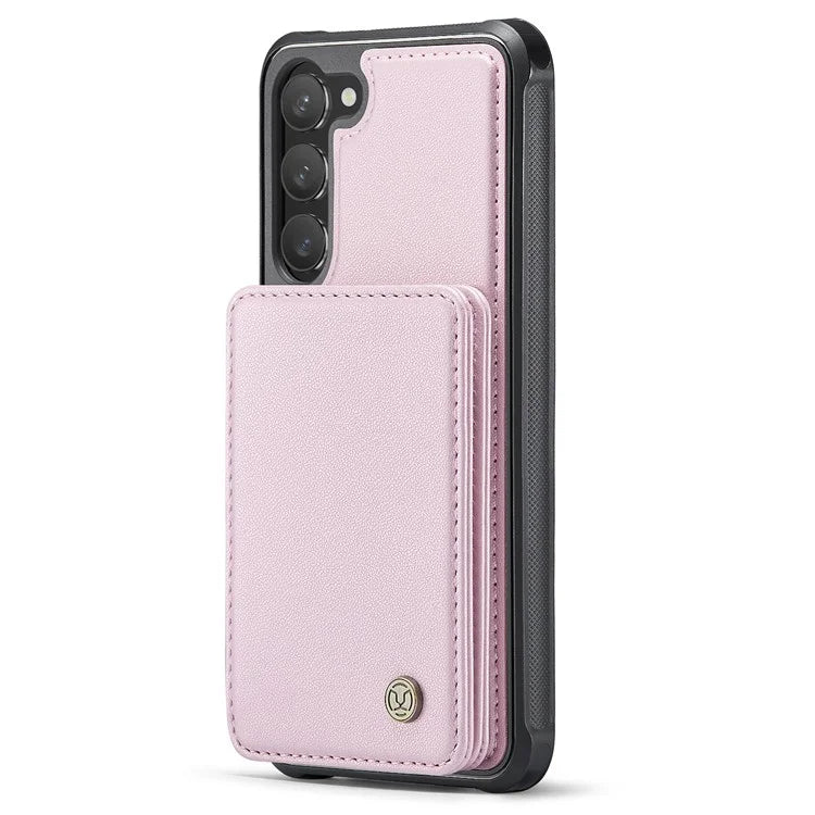 JEEHOOD J05 For Samsung Galaxy S23 Case Card Holder Kickstand Leather+TPU Phone Cover