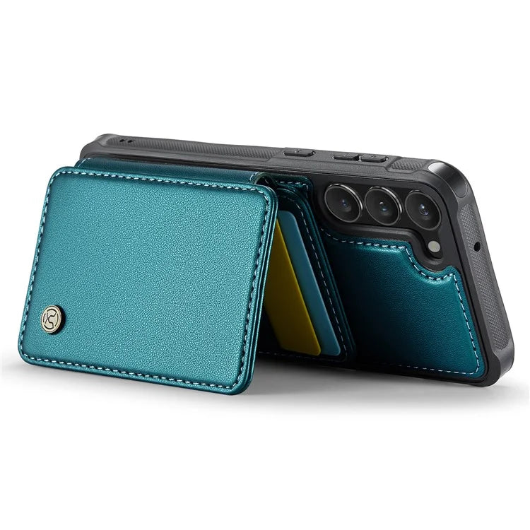 JEEHOOD J05 For Samsung Galaxy S23 Case Card Holder Kickstand Leather+TPU Phone Cover