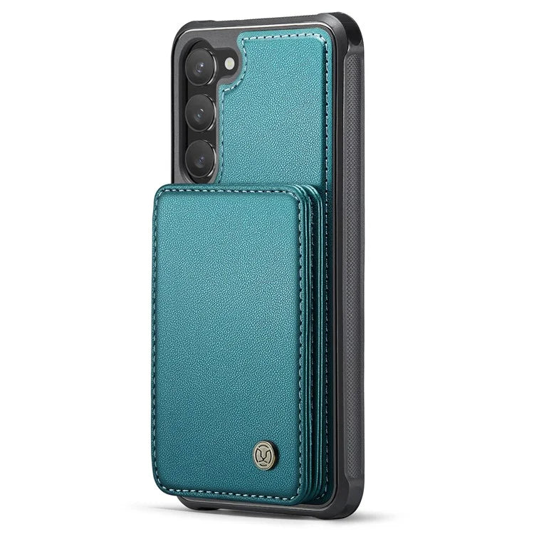 JEEHOOD J05 For Samsung Galaxy S23 Case Card Holder Kickstand Leather+TPU Phone Cover