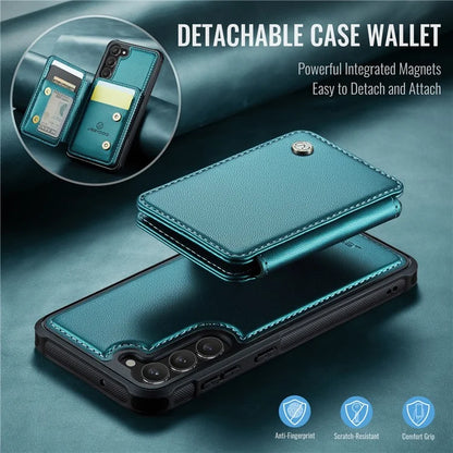 JEEHOOD J05 For Samsung Galaxy S23 Case Card Holder Kickstand Leather+TPU Phone Cover