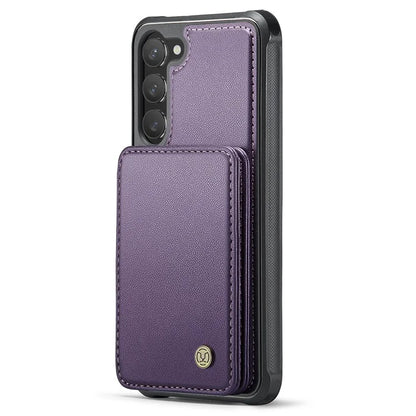 JEEHOOD J05 For Samsung Galaxy S23 Case Card Holder Kickstand Leather+TPU Phone Cover