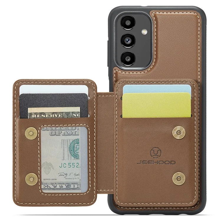 JEEHOOD J05 For Samsung Galaxy A13 5G Case Card Holder Kickstand Leather+TPU Phone Cover
