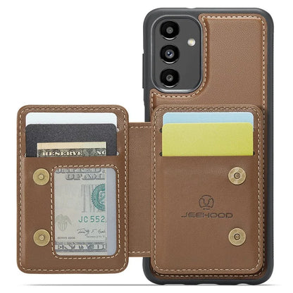 JEEHOOD J05 For Samsung Galaxy A13 5G Case Card Holder Kickstand Leather+TPU Phone Cover