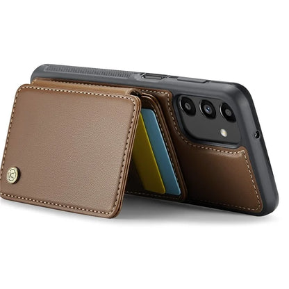 JEEHOOD J05 For Samsung Galaxy A13 5G Case Card Holder Kickstand Leather+TPU Phone Cover