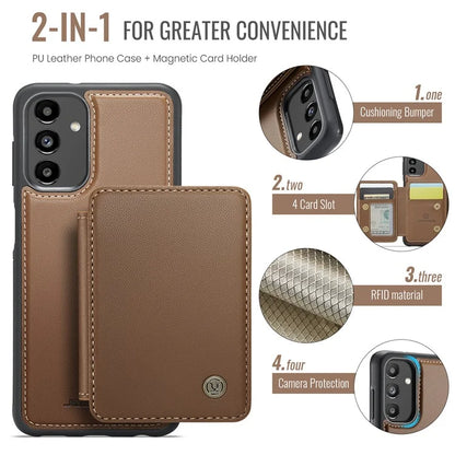JEEHOOD J05 For Samsung Galaxy A13 5G Case Card Holder Kickstand Leather+TPU Phone Cover