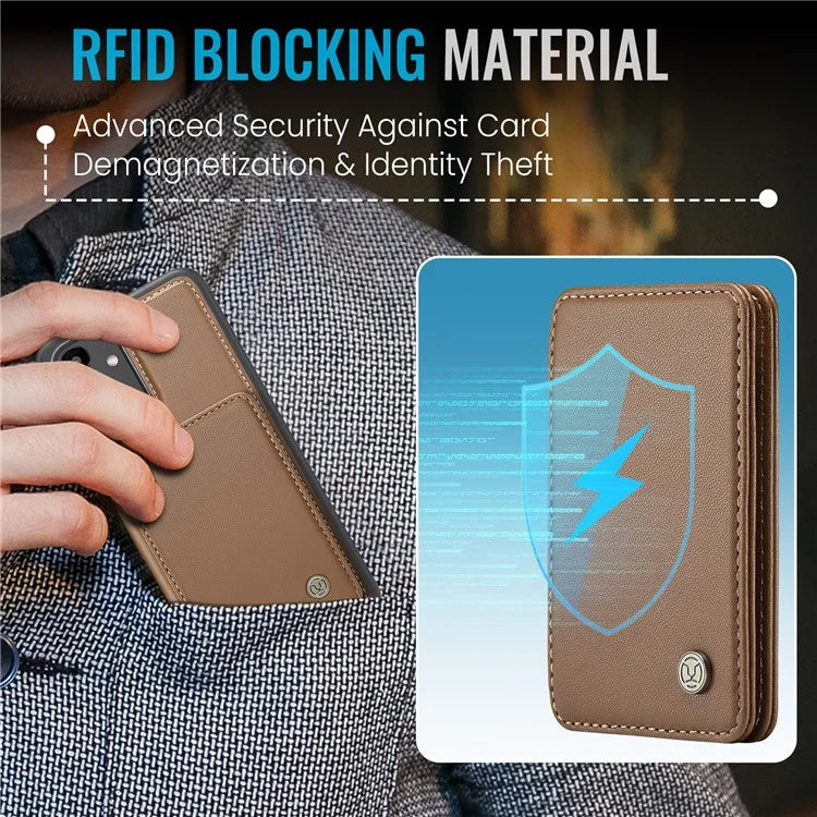 JEEHOOD J05 For Samsung Galaxy A13 5G Case Card Holder Kickstand Leather+TPU Phone Cover