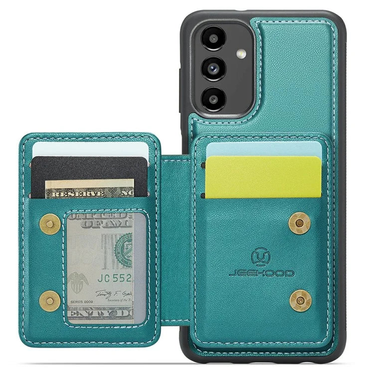 JEEHOOD J05 For Samsung Galaxy A13 5G Case Card Holder Kickstand Leather+TPU Phone Cover