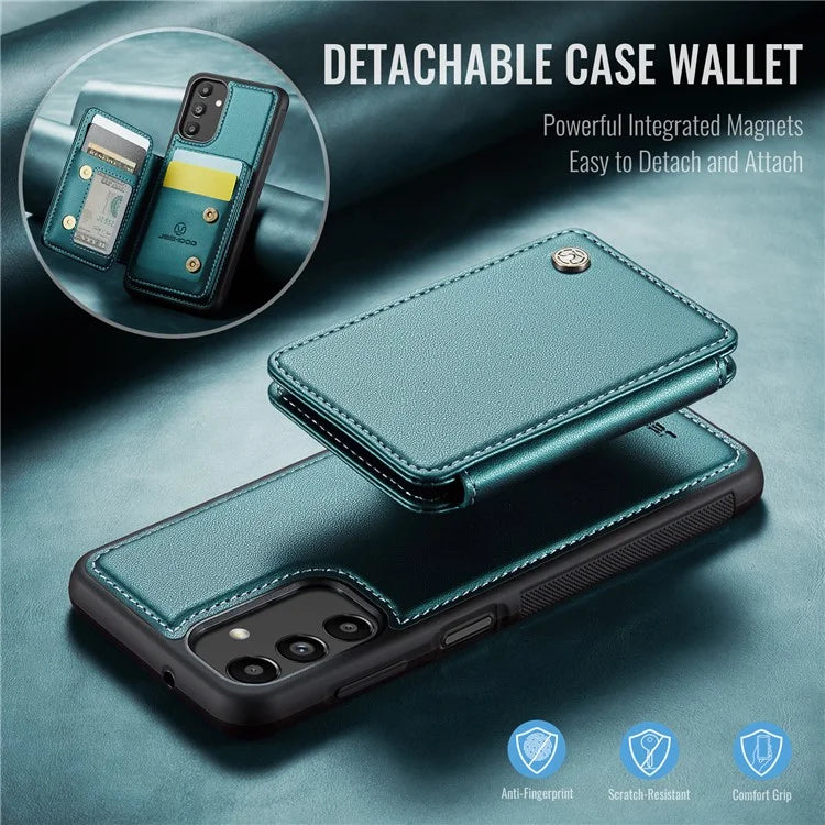 JEEHOOD J05 For Samsung Galaxy A13 5G Case Card Holder Kickstand Leather+TPU Phone Cover