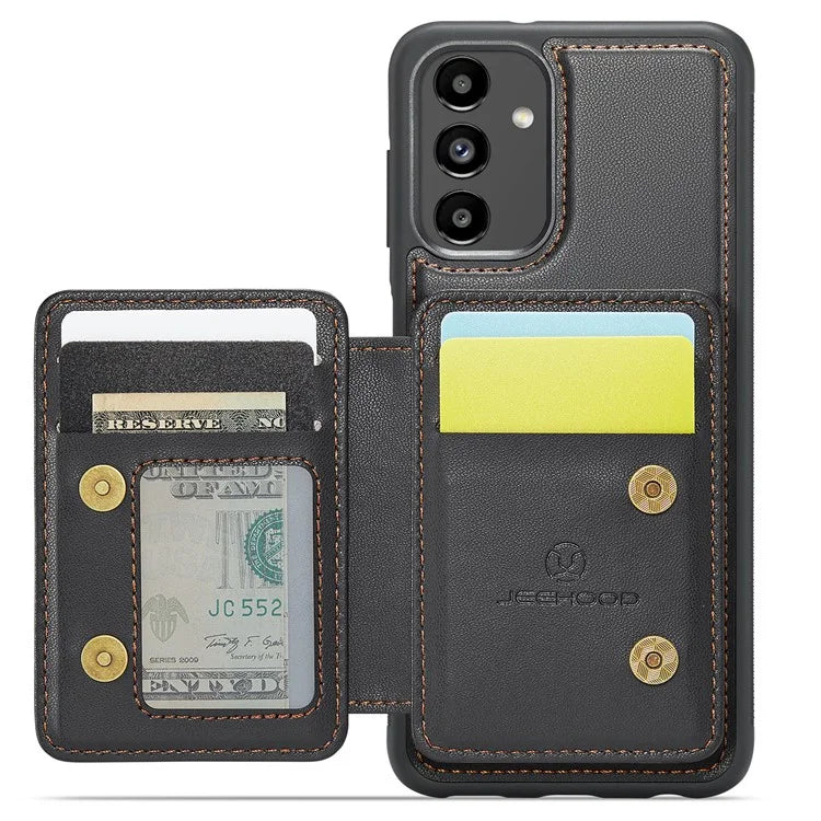 JEEHOOD J05 For Samsung Galaxy A13 5G Case Card Holder Kickstand Leather+TPU Phone Cover