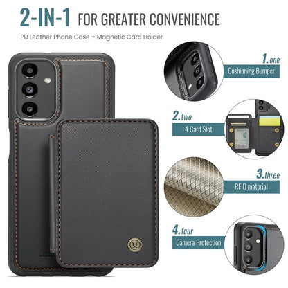 JEEHOOD J05 For Samsung Galaxy A13 5G Case Card Holder Kickstand Leather+TPU Phone Cover