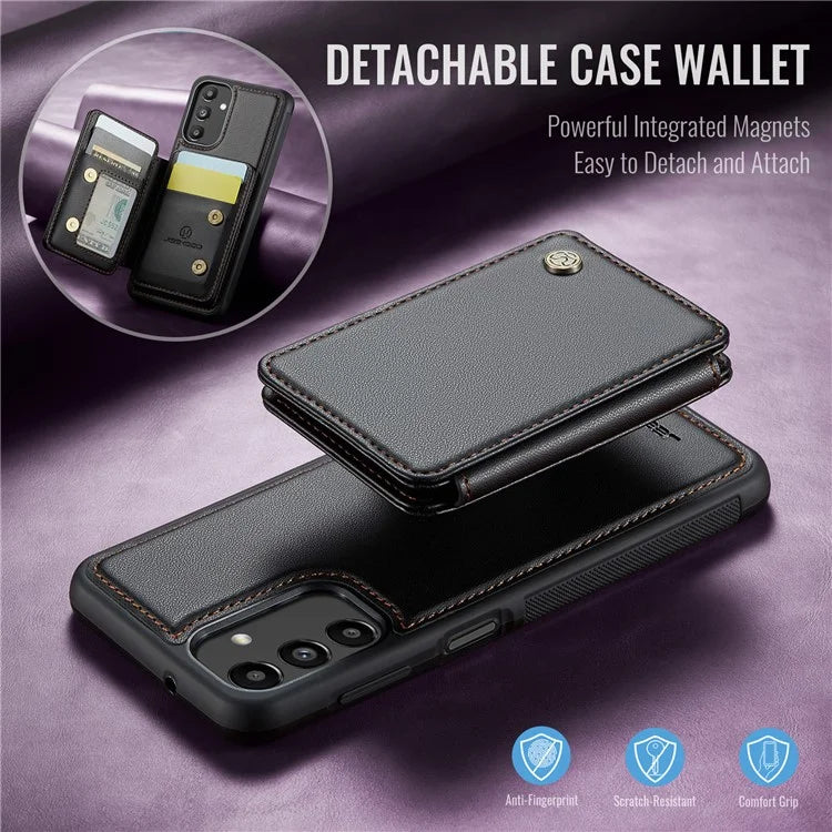 JEEHOOD J05 For Samsung Galaxy A13 5G Case Card Holder Kickstand Leather+TPU Phone Cover