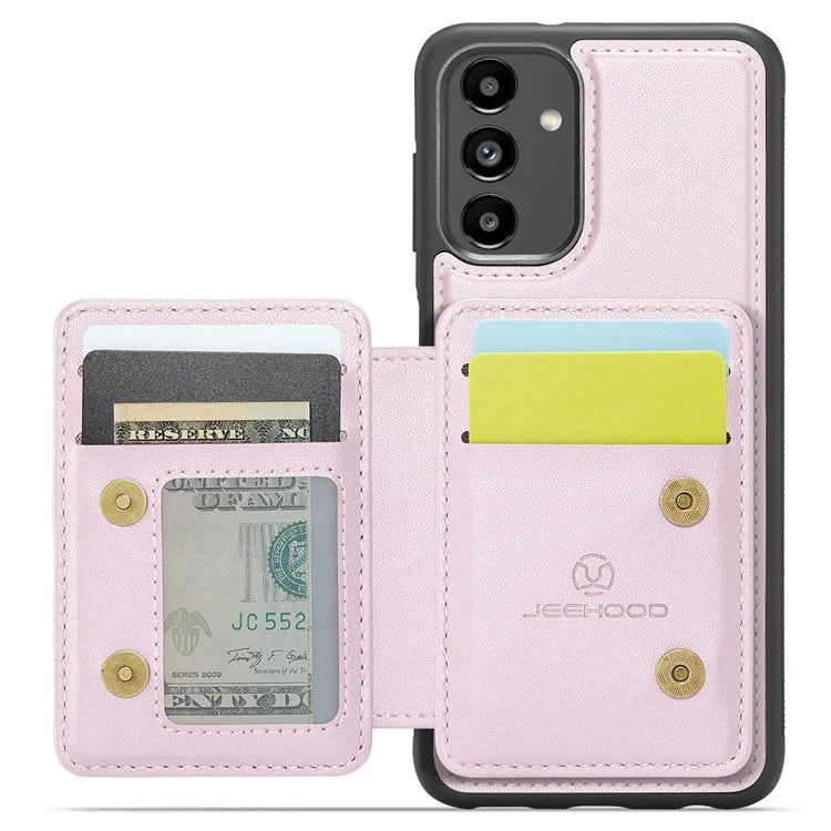 JEEHOOD J05 For Samsung Galaxy A13 5G Case Card Holder Kickstand Leather+TPU Phone Cover