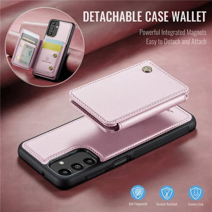 JEEHOOD J05 For Samsung Galaxy A13 5G Case Card Holder Kickstand Leather+TPU Phone Cover