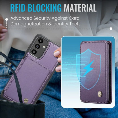 JEEHOOD J05 For Samsung Galaxy A13 5G Case Card Holder Kickstand Leather+TPU Phone Cover