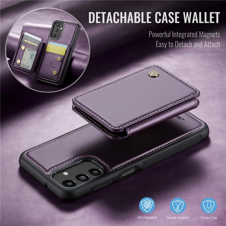JEEHOOD J05 For Samsung Galaxy A13 5G Case Card Holder Kickstand Leather+TPU Phone Cover
