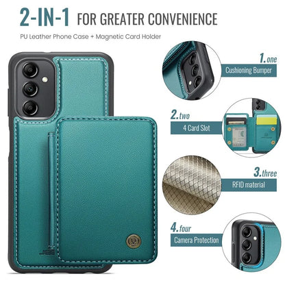 JEEHOOD J05 For Samsung Galaxy A14 4G / 5G Case Card Holder Kickstand Leather+TPU Phone Cover