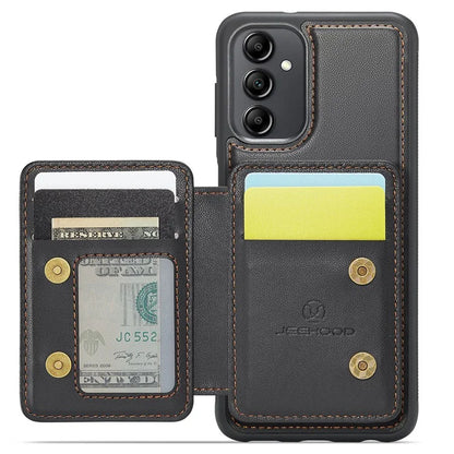 JEEHOOD J05 For Samsung Galaxy A14 4G / 5G Case Card Holder Kickstand Leather+TPU Phone Cover