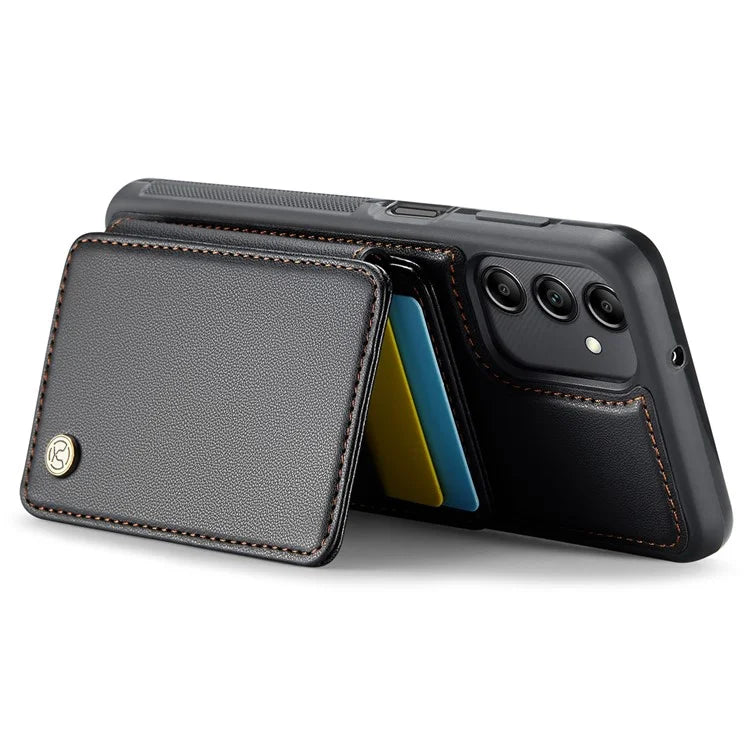 JEEHOOD J05 For Samsung Galaxy A14 4G / 5G Case Card Holder Kickstand Leather+TPU Phone Cover