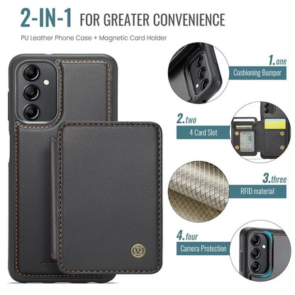 JEEHOOD J05 For Samsung Galaxy A14 4G / 5G Case Card Holder Kickstand Leather+TPU Phone Cover