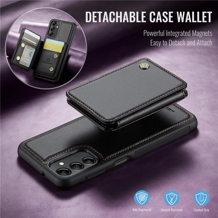 JEEHOOD J05 For Samsung Galaxy A14 4G / 5G Case Card Holder Kickstand Leather+TPU Phone Cover