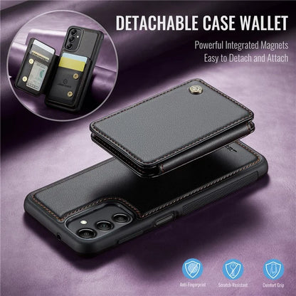 JEEHOOD J05 For Samsung Galaxy A14 4G / 5G Case Card Holder Kickstand Leather+TPU Phone Cover