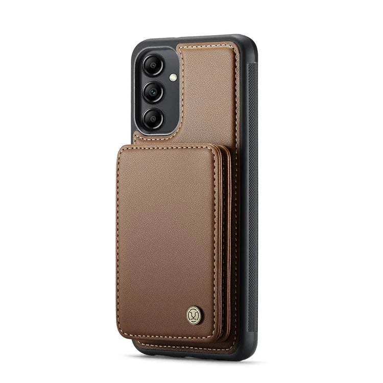 JEEHOOD J05 For Samsung Galaxy A14 4G / 5G Case Card Holder Kickstand Leather+TPU Phone Cover