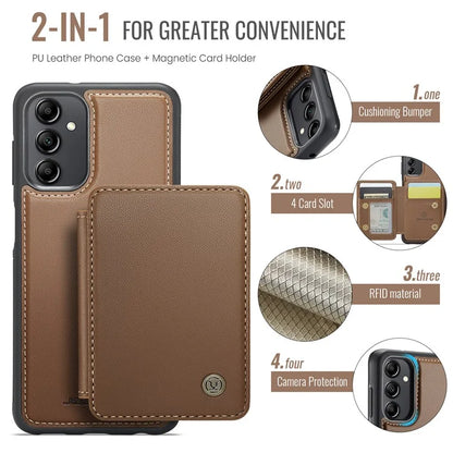 JEEHOOD J05 For Samsung Galaxy A14 4G / 5G Case Card Holder Kickstand Leather+TPU Phone Cover