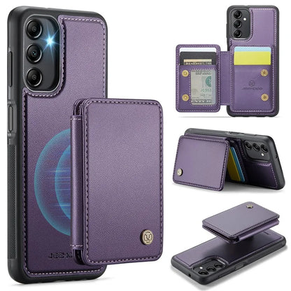 JEEHOOD J05 For Samsung Galaxy A14 4G / 5G Case Card Holder Kickstand Leather+TPU Phone Cover