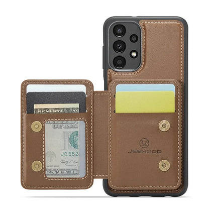 JEEHOOD J05 For Samsung Galaxy A13 4G Case Card Holder Kickstand Leather+TPU Phone Cover