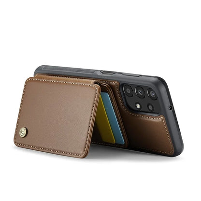 JEEHOOD J05 For Samsung Galaxy A13 4G Case Card Holder Kickstand Leather+TPU Phone Cover